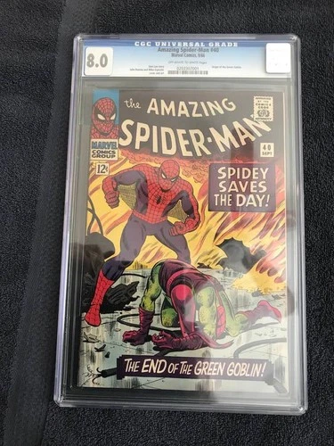 Amazing Spider-Man #40, CGC 8.0, 1966,ORIGIN OF THE GREEN GOBLIN