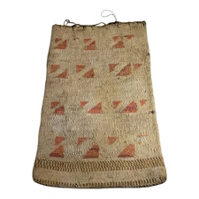 Antique Native American Nez Perce Corn Husk Woven Flat Bag
