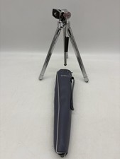 Vintage SUNSET Tripod Tabletop Travel Telescoping Chrome 10" - 47" w/Case