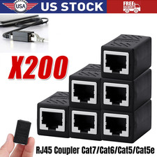 RJ45 Inline Coupler Cat6/Cat5e Ethernet Network Cable Extender Connector lot