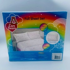 NEW Care Bears Sheet Set Full Size Pink Raindbows Microfiber
