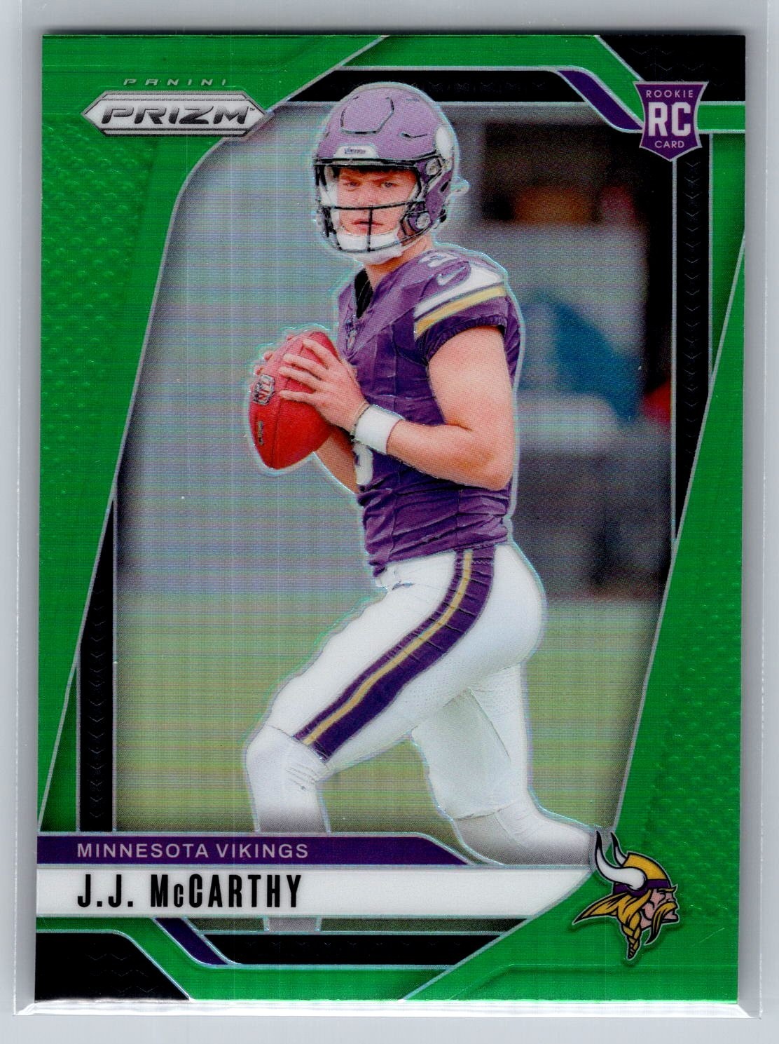 2024 Panini Prizm JJ Mccarthy RC Green Prizm #400 Vikings