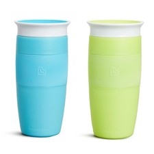 Munchkin Sippy Cup for Toddlers, Miracle 360 Cup, 14 oz 2 Pack , Blue/Green