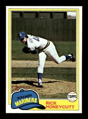 1981 Topps  #33 Rick Honeycut  signed autograph NM, centered, light bp EAA1 BXCP