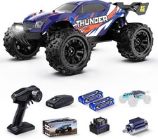 1/14 Brushless RC Cars Fast 50 mph,4WD Waterproof All Terrain Truck with 2 Lipo