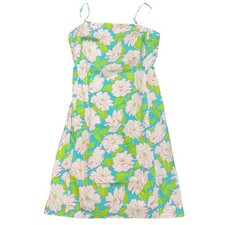 Lauren Ralph Lauren Floral Print Mini Sheath Dress Lined Zip Back Sz 4 Strappy