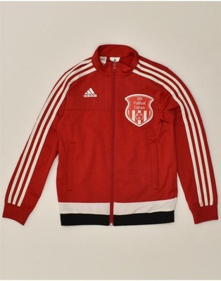 Adidas Jungen Grafik Trainingsanzug Oberteil Jacke 9-10 Jahre Small rot Colourblock BL09