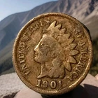 1901 Indian Head Cent Actual Coin Shown - 50
