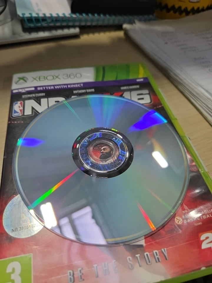 NBA 2K16 Basketball (Microsoft Xbox 360, 2016) PEGI 3 PAL Used Complete - Image 3 of 4