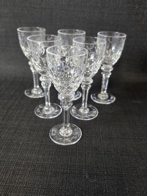 Rogaska Gallia Etched Crystal 5'' Cordial Liquor Glass Set Of 6