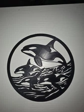 3d Printed Orca Wall Decoration