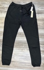 Fear of God Essentials Sweatpants Stretch Limo Black Mens Size XL NEW