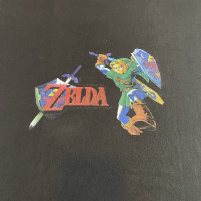 Vintage ZELDA Ocarina Of Time Shirt 90s N64 Medium M Black