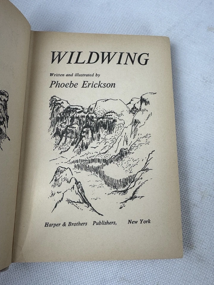 Vintage Book Wildwing Phoebe Erickson 1960 Horse Book Foto 2 de 4