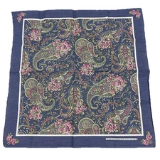 Vintage Wamcraft Bandana RN 14193 Faded Blue Paisley Cottagecore Coquette 21x21