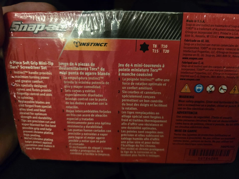 Набор из 4 мягких отверток STGX40BR с мини-наконечником Torx - Изображение 3 из 4