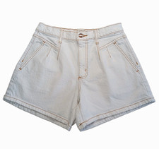 Universal Thread High Rise Midi Cream Denim Jean Shorts Sz 2 Boho Cotton Stretch