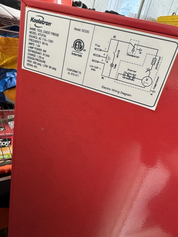 Nevera para caja de herramientas Koolatron, 1,8 pies cúbicos Foto 4 de 4