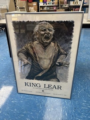 Vintage King Lear William Shakespeare Stratford Festival Poster 1985 Framed