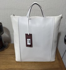 Radley Regents Row Medium Zip-Top Backpack In Chalk Leather RRP £259