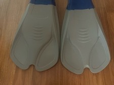 Speedo Biofuse Fitness Swim Training Fins Blue Grey Size US 13-14 UK 11-12