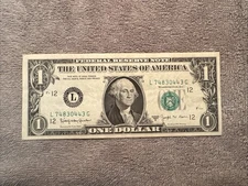 1963B Joseph Barr “Full house” Poker Bill Note Fancy Serial Number One Dollar