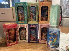 Vintage Lot of Eight Walt Disney Collector Series Burger King Glasses.