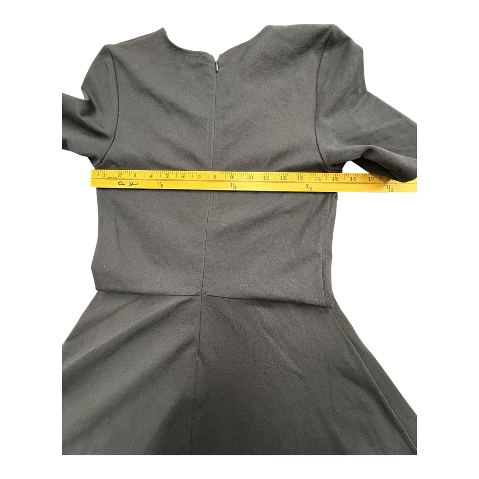 Vestido Aqua Feminino Preto Bainha de Couro Sintético Azul Tamanho M - Imagem 4 de 4