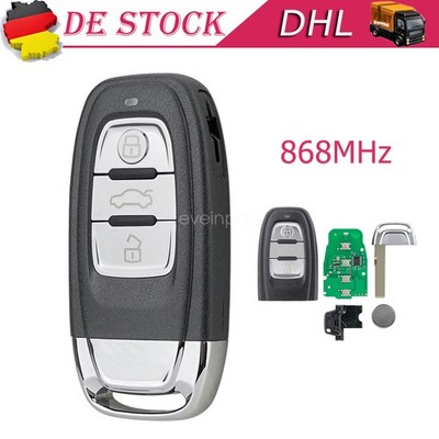 3 Tasten Fernbedienung Funk Schlüssel Für Audi A4 S4 RS4 A5 S5 RS5 Q5 Q7 868Mhz