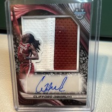 2024-25 Bowman Best University Clifford Omoruyi Jumbo Patch Auto 8/10 Alabama
