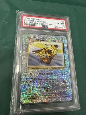 2002 POKEMON LEGENDARY COLLECTION #33 PIDGEOT-REVERSE FOIL PSA 6