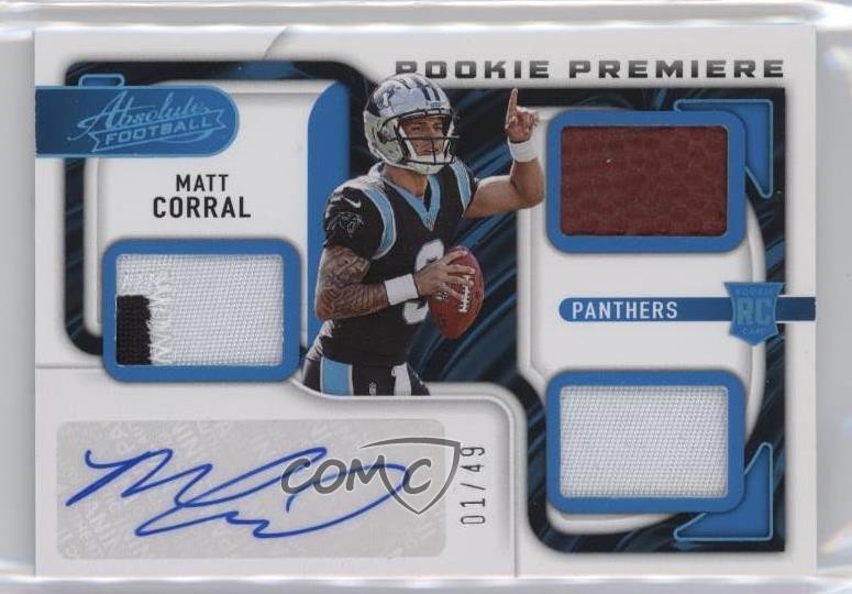 2022 Panini Absolute Spectrum 1/49 Matt Corral #202 Rookie Auto RC 14gy