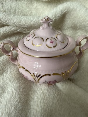 Leander 1946 RGK China of Boheme Handmade  14 Karat Gold Sugar Bowl
