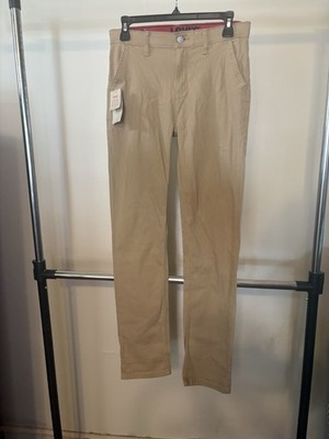Levi's Boys 502 Regular Taper Chino Pants Stretch Beige Cotton Blend 16 REG