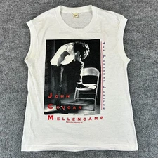 VINTAGE John Cougar Mellencamp Shirt Lonesome Jubilee Tour 1987 Screen Stars Y2K