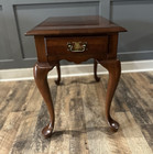 Pennsylvania House End Table 1 Drawer Queen Anne Legs Brown Wood 22.5x16x22.5 — photo 1
