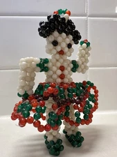 Vintage Native American Zuni Beaded Doll Figurine – Handmade Folk Art – 5”