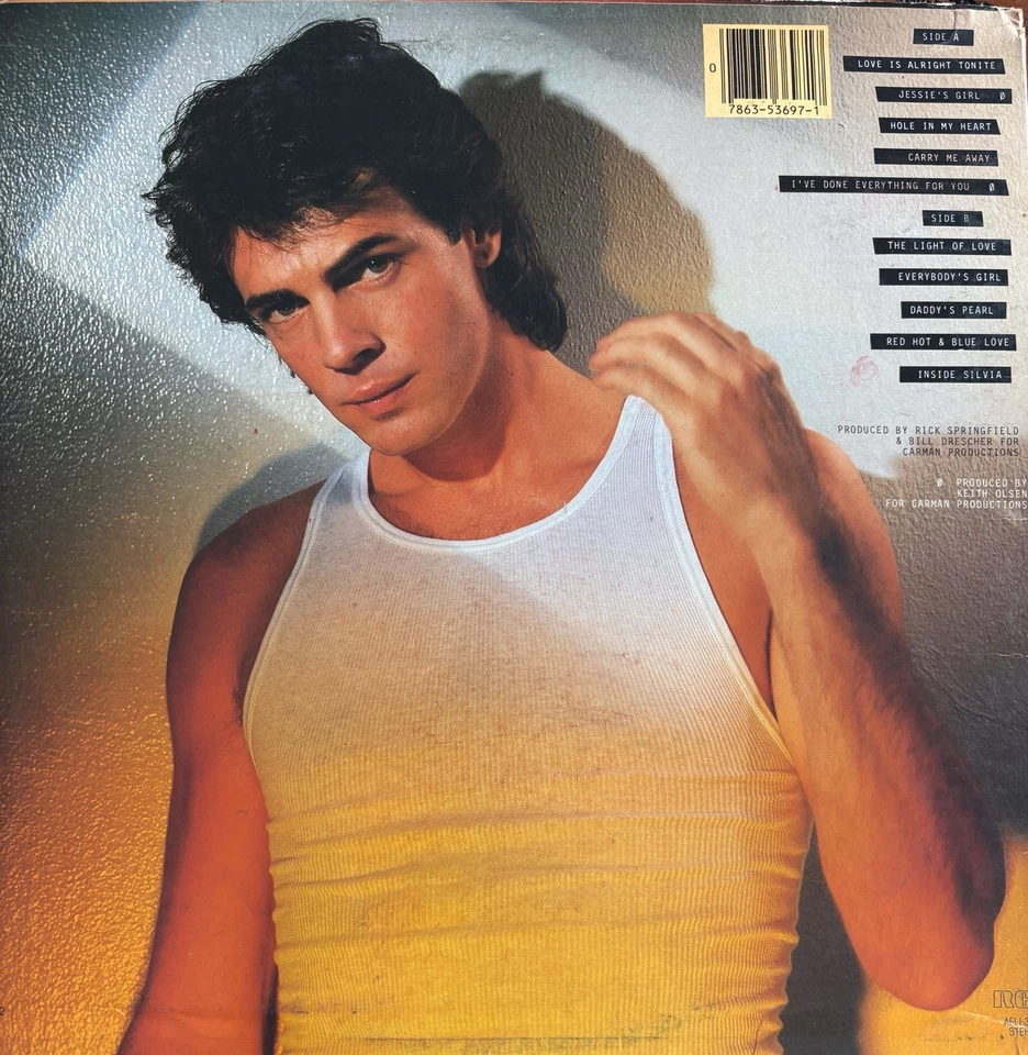 RICK SPRINGFIELD - Working Class Dog VINYL LP 1981 RCA DB1 - Image 3 of 3