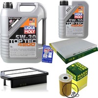 Mann Inspektionspaket 6L Liqui Moly Top Tec 5W-30 FüR Hyundai I40 CW 1.7 Crdi