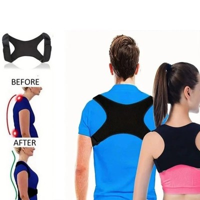 Back Posture Corrector Shoulder Straight Support Brace Belt Therapy Men Women...