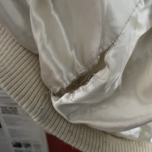 ABlanche Urban Faux Chinchilla Striped Cream Men’s Fur Hooded Bomber Jacket 3XL - Picture 6 of 7