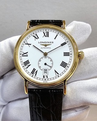 Longines Presence Automatic 38.5mm Rose Gold Leather Men's Watch L4.805.2.11.2