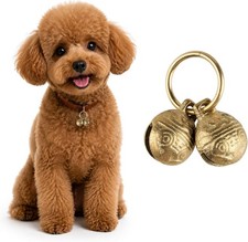 Copper Bells for Dog Collars,Brass Dog Bells, Extra Loud for Pet Tracking, Anti