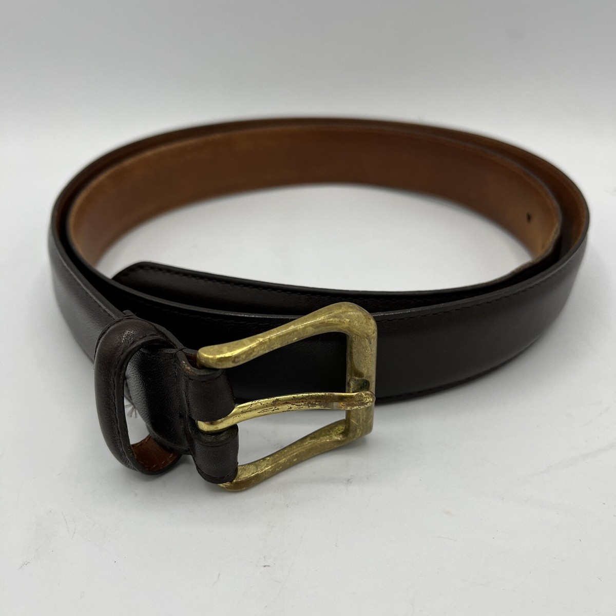 Coach Dark Brown Leather Belt with Gold Buckle M)Coach Women main image 3