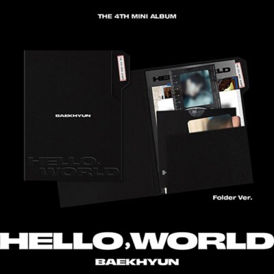 EXO BAEKHYUN [HELLO,WORLD] 4th Mini Album FOLDER Ver/CD+Book+2 Card+5 Photo+GIFT