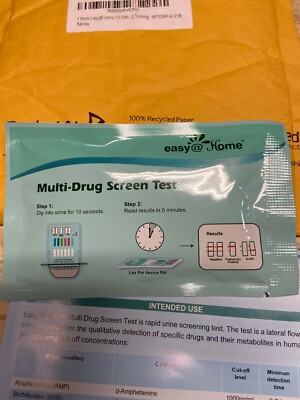 Easy@home 12 Panel Urine Dip Instant Drug Test, FDA Approved,thc oxy FAST SHIP