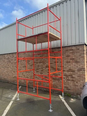 SCAFFOLD TOWERS 6' X 4' DIY 22'6ft WORKING HEIGHT, PPC SAFETY ORANGE TOWERS