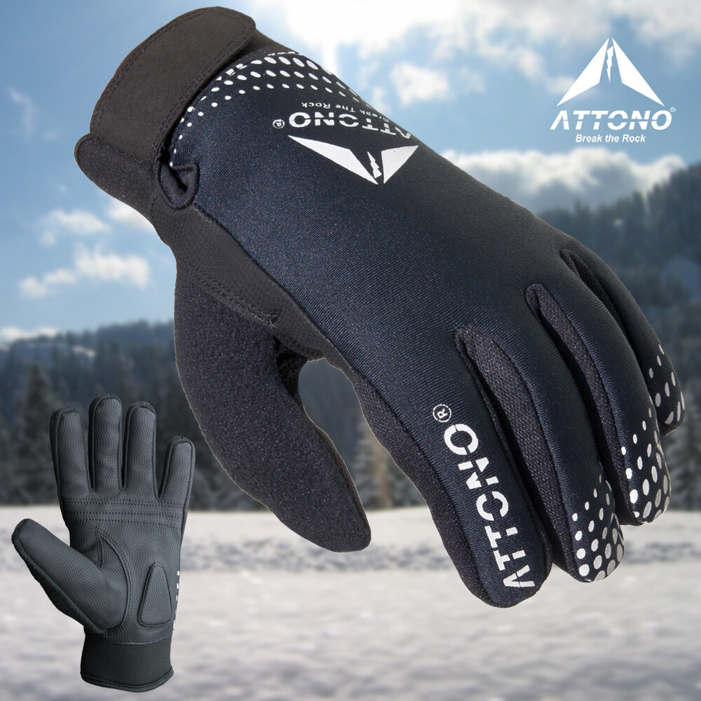 NORMAN Winter-Motorradhandschuhe Wasserdicht – Leder/Cordura, Thinsulate Isolierung, Größe XL, Schwarz