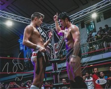 Katsuyori Shibata & Zack Sabre Signed 8x10 Photo BAS COA New Japan Pro Wrestling