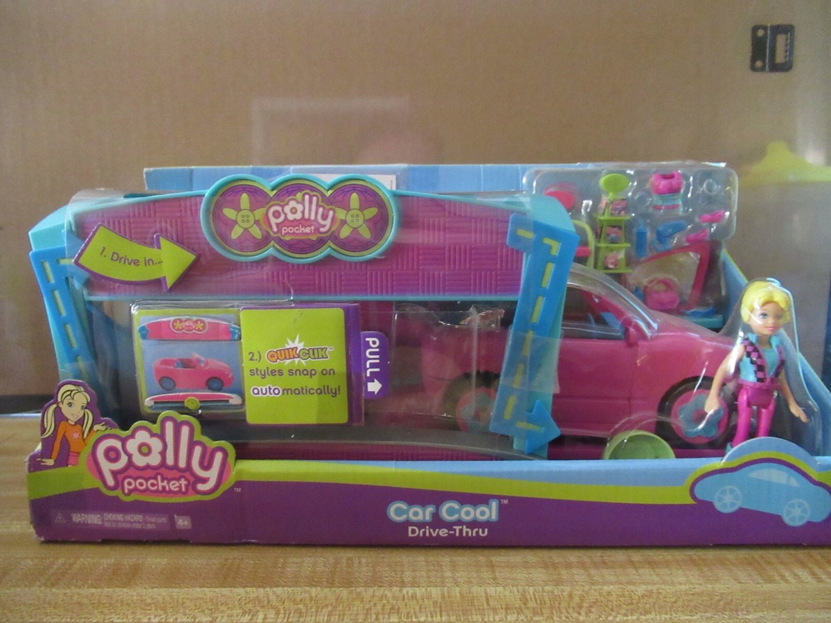 ◇POLY オークションカタログ 2011年12月 北京◇ 2006 polly pocket car cool drive-thru with 3 figures all new never